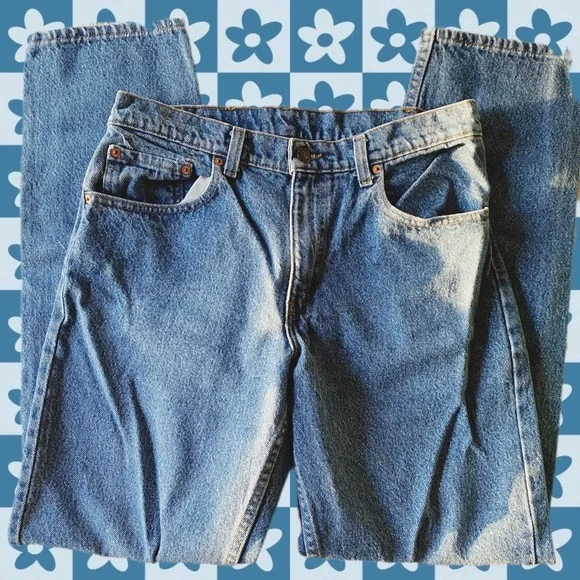 [LEVIS] VINTAGE 585 LIGHT MEDIUM WASH JEANS - Picture 2 of 10